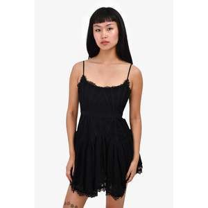 X by NBD Black Lace Drop-Waist Mini Dress Size XS